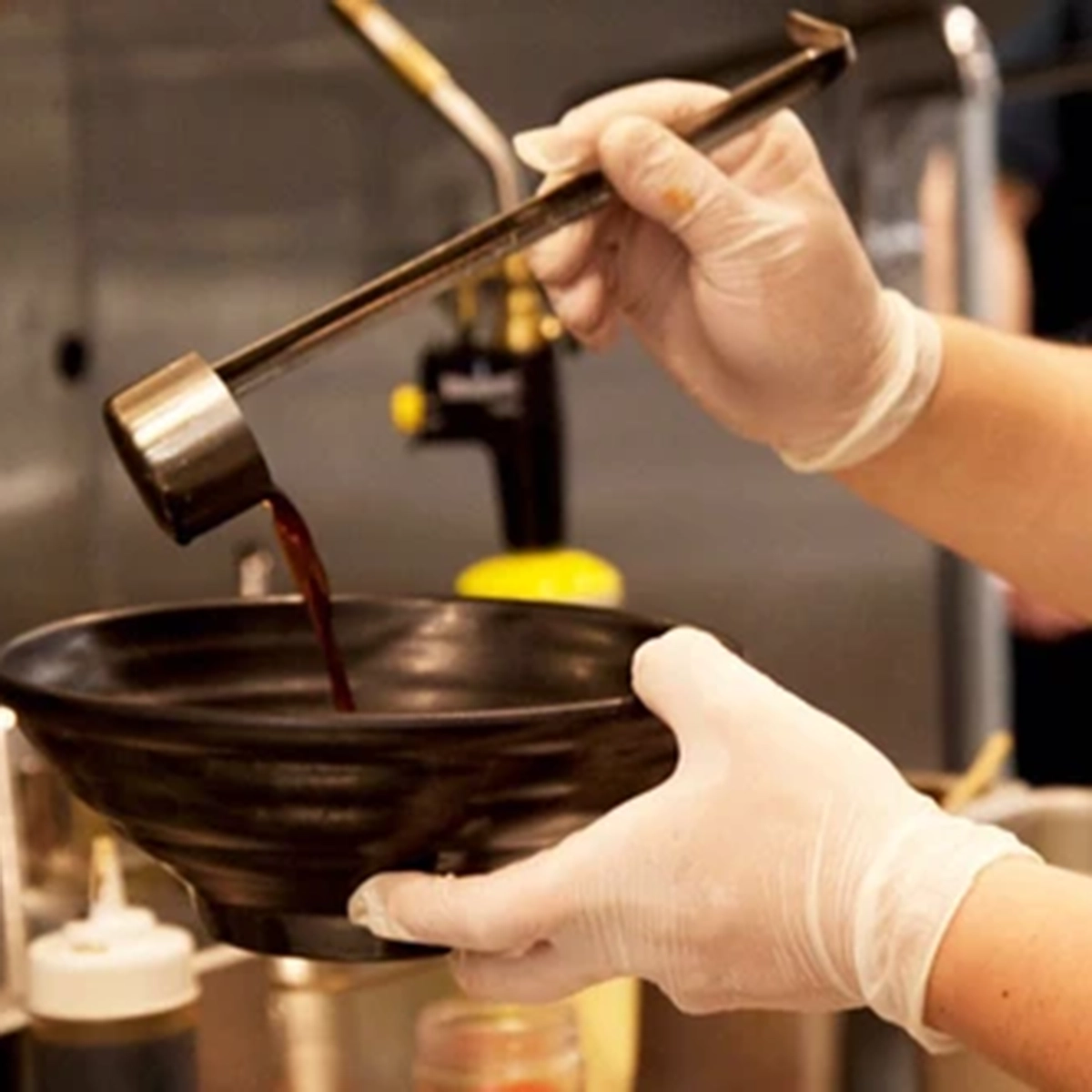 Ramen soup base preparation at Ichiddo Ramen，a Asian Restaurant in Newburgh